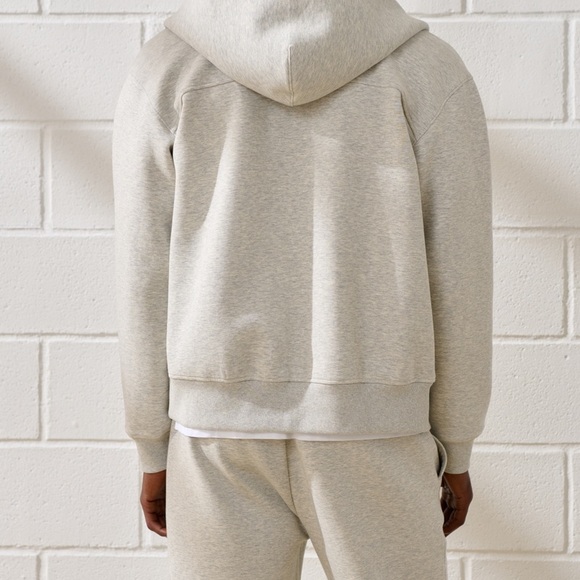 Abercrombie & Fitch YPB neoKNIT MAX Full-Zip Hoodie gray men’s unisex sz Small - Picture 5 of 13